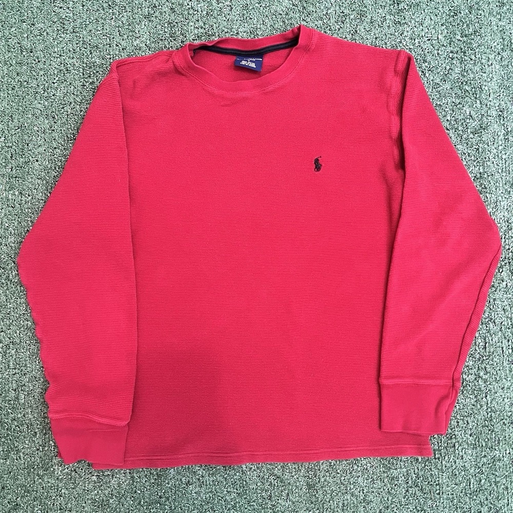 Polo Ralph Lauren Sleepwear Red Thermal Pajama Shirt Long John Womens Medium
